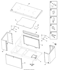Enclosure Group Diagram and Parts List for 076180-04  Briggs and Stratton Generator